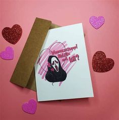 a valentine card with a slotty bear on it