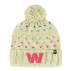 Put your kiddo's budding Washington Commanders fandom on full display with this Sprinkles cuffed hat from '47. Perfect for a chilly game day, this cute accessory features spirited Washington Commanders graphics and a pom on top for added flair. A charming design and warm knit construction easily make this cap their go-to option as temperatures drop.Put your kiddo's budding Washington Commanders fandom on full display with this Sprinkles cuffed hat from '47. Perfect for a chilly game day, this cu Washington Commanders, North Carolina Tar Heels, 47 Brand, Knit Hat, Fair Isle, Game Day, Sprinkles, Knitted Hats, Washington