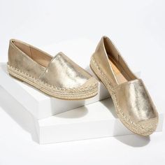 Gold Espadrilles, Men Shoes Formal, Gold Flats, Mens Shoes Boots, Hair Accessories Jewelry, Lace Up Heels, Flat Espadrille