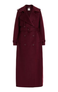 Rumi Belted Wool Trench Coat by SIMKHAI for Preorder on Moda Operandi Wool Trench Coat Women, Dressy Hats, Red Trench Coat, Tailored Coat, Fall 24, Wool Trench Coat, Boho Chic Outfits, Tweed Coat, In Construction