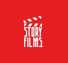 the story films logo on a red background