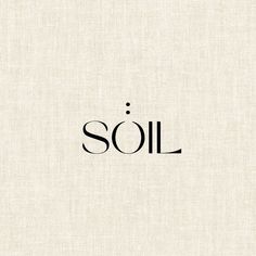 the word soil is written in black ink