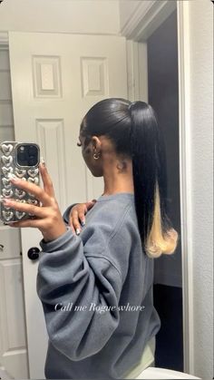 Slick Ponytail Weave Natural Hair, Slick Back Ponytail Black Women, Twisted Hair, Pretty Braided Hairstyles, Hairdos For Curly Hair