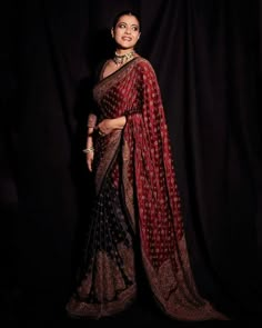 Ritu Kumar Saree, Kajol Saree, Reception Saree, Ritu Kumar, Embroidered Saree, Saree Trends