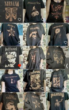 Diy Cool Clothes, Bleach T Shirts Diy, Diy Shirt Bleach, Punk Bleached Shirt, Bleach Art Shirts Diy, Alt Shirt Designs Diy, Bleached Hoodie Diy Ideas, Bleaching Shirt Ideas