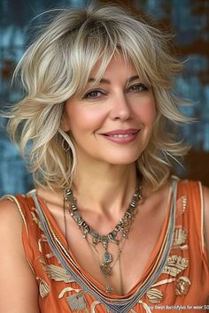 100 Modern and Ideal hairstyles for women over 50 Volume Bob, Modern Shag Haircut, Textured Haircut, Layered Haircuts For Medium Hair, Haircuts For Medium Hair, Hair Makeover, Haircuts For Women, Women Over 50, Hairstyles For Women