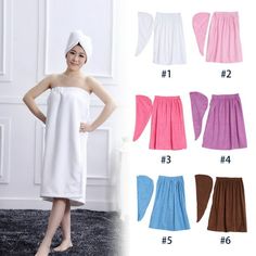 women's bathrobe with different colors and sizes