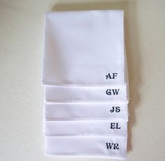 Personalized pocket square. White cotton fabric pictured, more options at checkout. Two sizes for pocket squares No limit on initials More thread colors to choose from (see picture) *PLEASE READ ALL INFORMATION BELOW* Matching socks and bow ties available here https://www.etsy.com/listing/725153025/burlap-bow-tiespocket-squareanniversary?ref=shop_home_active_4 No limit on initials * *Listing is for ONE pocket square. -------------------------------------------------- Pocket square: Cotton- PICTU Handkerchief Folding, Pocket Square Rules, Green Pocket Square, Key Club, Pocket Square Styles, White Pocket Square, Pocket Square Pattern, Groomsmen Gifts Unique, Pocket Square Wedding