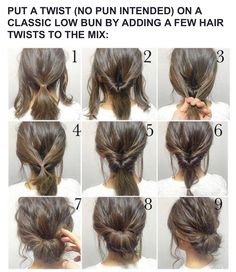 Easy Chignon, Sanggul Modern, Belle Hairstyle, Messy Buns, Messy Bun Hairstyles, Peinados Fáciles Para Cabello Corto, Work Hairstyles, Penteado Cabelo Curto, Hair Images