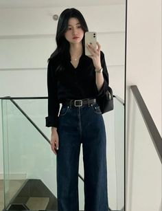 대학생 스타일, Simple Style Outfits, Casual College Outfits, Korean Casual Outfits, Everyday Fashion Outfits, Casual Day Outfits, Elegante Casual, Quick Outfits, Classy Work Outfits