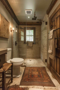 Exploring 42 French Country-Inspired Bathroom Designs American Country House Interior, American Country House, Understated Luxury