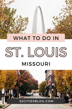 st louis, missouri with text overlay that says what to do in st louis