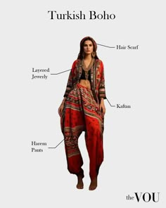 Traditional Turkish Clothing Women, Turkish Outfit Women, Turkish Fashion Traditional, Harem Pants Outfit Boho, Turkey Fashion Style, Indian Boho Fashion, What To Wear In Turkey, Turkish Outfit, Turkey Outfits