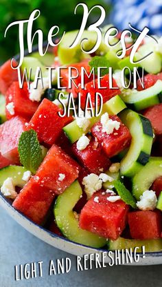 the best watermelon salad light and refreshing