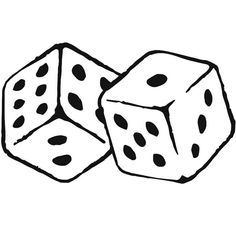 two dices sitting on top of each other