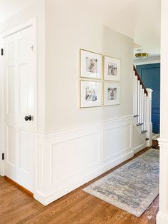 the hallway is clean and ready to be used as a living room or dining area