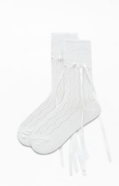 Add a playful twist to your outfit with the Ribbon Bow Socks from PacSun. Made from soft knit fabric, these socks feature charming ribbon ankle details that add a touch of sweetness to your look. Whether you're dressing up or keeping it casual, these socks are the perfect accessory to elevate your look.


	Solid color socks
	Knit fabric
	Ribbon bow details
	One size fits most Lacy Socks, Socks Bow, Ribbon Socks, Bow Socks, Color Socks, Cute Socks, Colorful Socks, Fabric Ribbon, Ribbon Bow