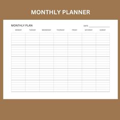 a printable planner with the words,'month - to - plan'on it