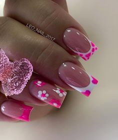 Pink Glitter Nails, Wow Nails, Pink Gel Nails, French Manicure Nails, Plaid Nails, Nails Only, Unique Acrylic Nails, Summer Acrylic Nails