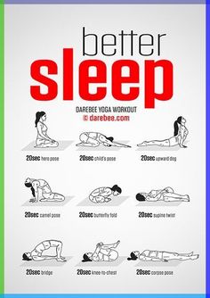 a poster with instructions on how to do a better sleep exercise for the entire body