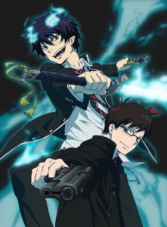 Ao no Exorcist Review: The Life of a Demon Exorcist | Anime Anemoscope Yukio Okumura, Art Kawaii, Anime Poster, Blue Anime