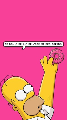 the simpsons is holding up a donut