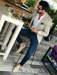 Stylings of a Gentleman presents Clothing Style | Casual Wear For Men | Mens Fashion #menswearclothing #mensoutfit #fashionable #mensweartips #styleformen #moda #menswearinspired #menswearblogger #fashionblogger #poloralphlauren #worldfashion #shoesforhim #fashionbags #dkny #fashionistastyle #americaneagle #michaelkors #fridayfashion Neutral Men’s Wedding Outfit, Mens Spring Formal Outfits, Mens Napa Valley Outfit, Mens Fashion Blazer, Beige Blazer