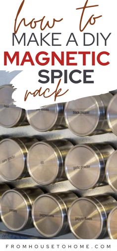 How To Make A DIY Magnetic Spice Rack Magnetic Spice Rack, Spice Rack Organization, Easy Home Organization, Galvanized Sheet Metal, Sewing Room Storage, House To Home, Kitchen Mood Board, Magnetic Spice, Galvanized Sheet