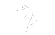 a drawing of a person jumping in the air