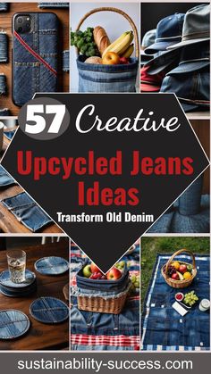 57 Innovative Upcycled Jeans Ideas: Transform Your Old Denim Into Chic Fashion And Home Decor Fixing Jeans, Nanny Crafts, Reuse Jeans, Jean Upcycle, Denim Sewing Projects, Recycled Ideas