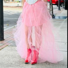 Say Goodbye To Boring Skirts With The Long Goodbye Tulle Skirt! This Deliciously Sweet Piece Features A Comfy Elastic Back Waistband And A Full Tulle Skirt. The Maxi Length And Vibrant Peach Hue Make It An Eye-Stopper! Get Ready For Maximum Twirl-Ability And Unique Looks Everywhere You Go! Long Goodbye, The Long Goodbye, Unique Looks, Full Tulle Skirt, Full Length Skirt, Skirt Lining, Full Length Skirts, Pink Tulle, Confetti