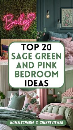 the top 20 sage green and pink bedroom ideas