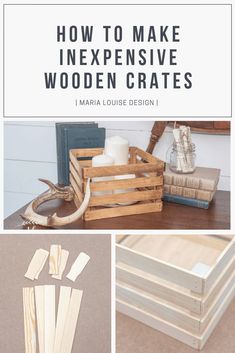 how to make wooden crates with text overlay