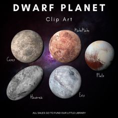 Planet Clipart, Solar System Print, Space Facts, Planets Art, Background Transparent, Little Library, Space Stars