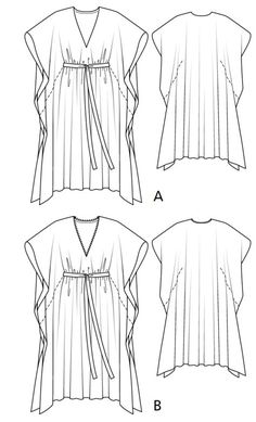 the front, back and side views of a blouse