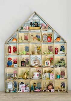 a doll house made out of many different items