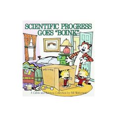 a book with an image of a cat and dog in the corner, reading scientific progress goes'honk