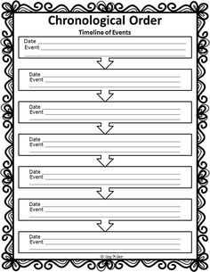 an image of a chonological order for students to use in their class or classroom