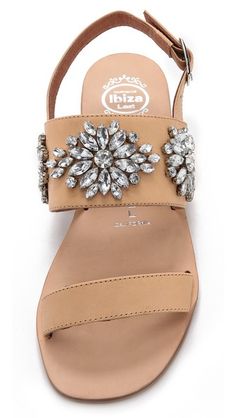 jeweled sandals Shoe Designs, Jeweled Shoes, Fab Shoes, Tan Sandals, Prom Shoes