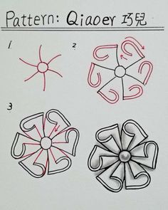 the instructions for how to make an origami flower with different shapes and sizes