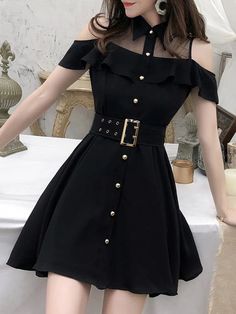 44505324880043|44505324912811|44505324945579|44505324978347 Short Mini Dresses, Chic Black Dress, Women Summer Dress, Black Office, Cute Dress Outfits, Short Mini Dress, Sweet Dress, الرسومات اللطيفة, Mini Dresses