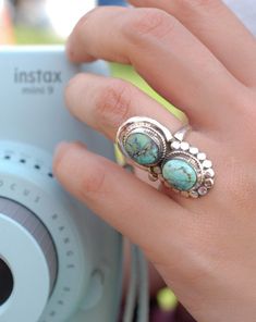 Turquoise Ring ~ Sterling Silver 925 ~MR113 Turquoise Ring As Summer Gift, Turquoise Rings For Summer Gift, Silver Southwestern Jewelry For Summer, Southwestern Silver Jewelry For Summer, Trend Jewelry, Green Amethyst Ring, Chalcedony Ring, Rose Quartz Ring, The Kings