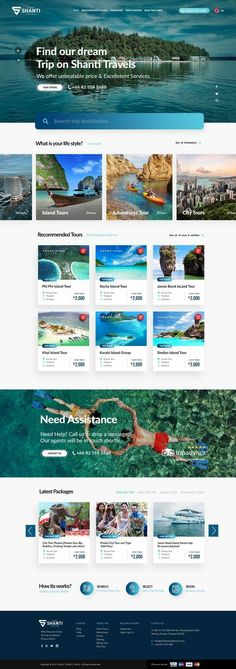 the landing page for an ocean resort