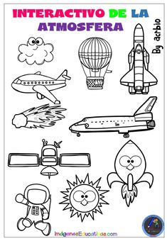 an activity sheet for children to learn how to draw and color with the words in spanish