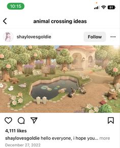 an animal crossing idea is shown on the iphone