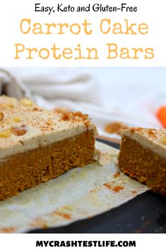 an easy keto and gluten - free carrot cake protein bars