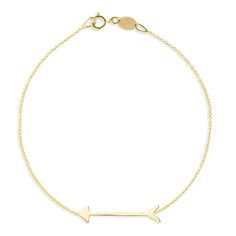 Arrows can only be shot by pulling them backwards. When life is dragging you back with difficulties, it means it's going to launch you into something great. Our signature Straight as an Arrow charm is meant to be a reminder to focus and keep aiming. Arrow: 3/4" Length: 7" Allow 3-4 weeks for processing Everyday Gold Bracelet With Adjustable Rectangular Chain, Adjustable Yellow Gold Rectangular Chain Bracelet, Modern Gold Leather Bracelet With Gold-tone Hardware, Adjustable Gold Leather Bracelet With Gold-tone Hardware, Arrow Bracelet, Arrow Necklace, Gold Necklace, Product Launch, Yellow Gold