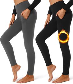 PRICES MAY VARY. 92% Polyester, 8% Spandex Imported 🔥【FLEECE LINED YOGA PANTS】Our women's fleece lined thermal leggings feature super soft fleece inside to keep warm when temperature drops.Whether you are hitting the gym or lounging at home, breathable and moisture-wicking fabric lift the sweat quickly to keep you comfortable. These are the great Fleece Leggings for Women that make great Christmas Gifts & Holiday Presents! 🔥【2 OUTER POCKETS】We have upgraded the crafting of pockets that can red Winter Yoga, Running Clothing, Athleisure Brands, Fleece Lined Leggings, Lined Leggings, Thermal Leggings, Warm Leggings, Fleece Leggings, Winter Leggings