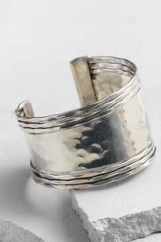 Silver Hammered Cuff Bracelet. #ad #jewelry #silver Silver Or Gold Jewelry, Hammered Cuff Bracelet, Earring Sets