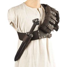 Larp Warrior, Wizard Costume, Leather Face, Larp Armor, Ren Fair, Leather Armor, Leather Accessory, Fantasy Armor, Fantasy Clothing